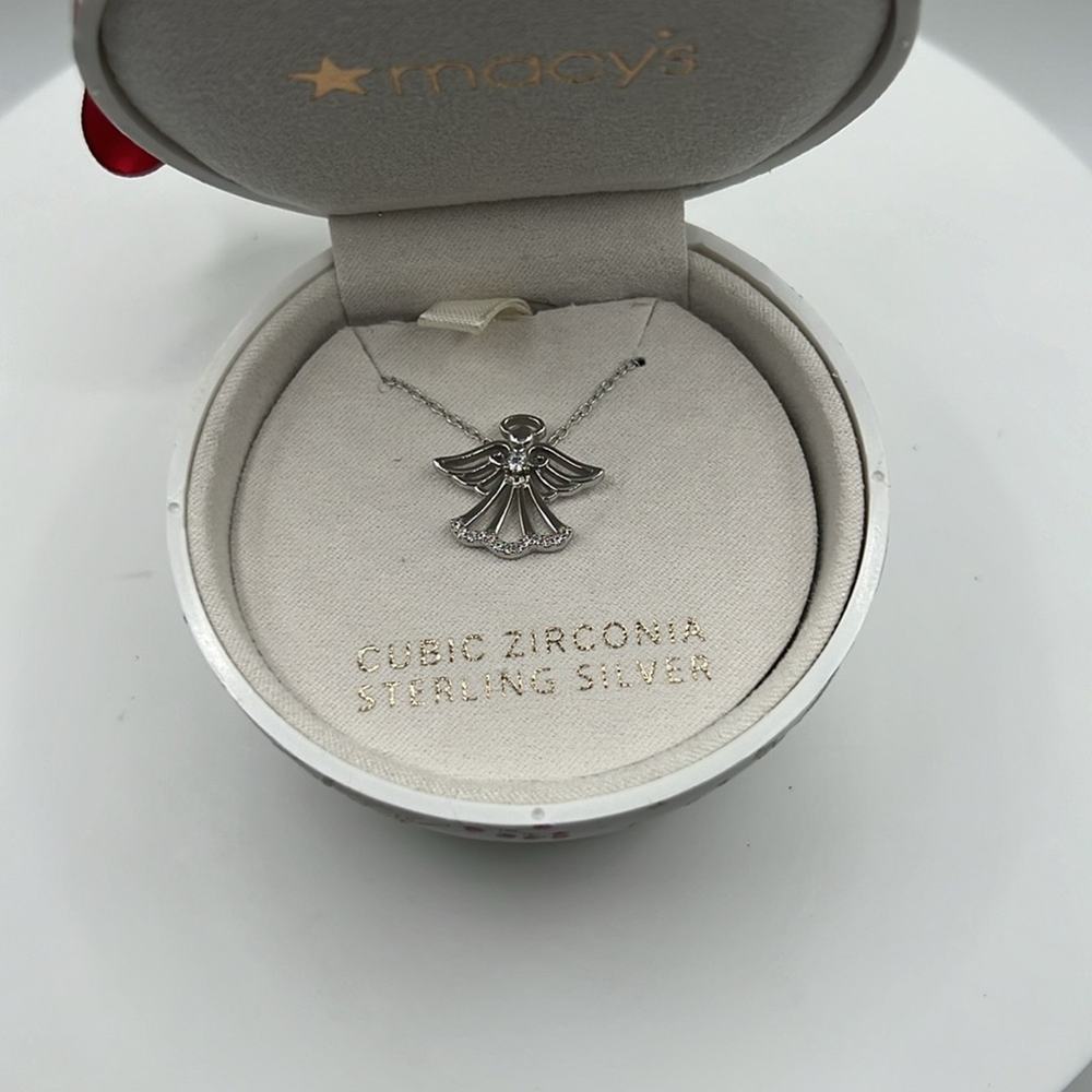 Macys sterling silver angel necklace - Picture 2 of 3